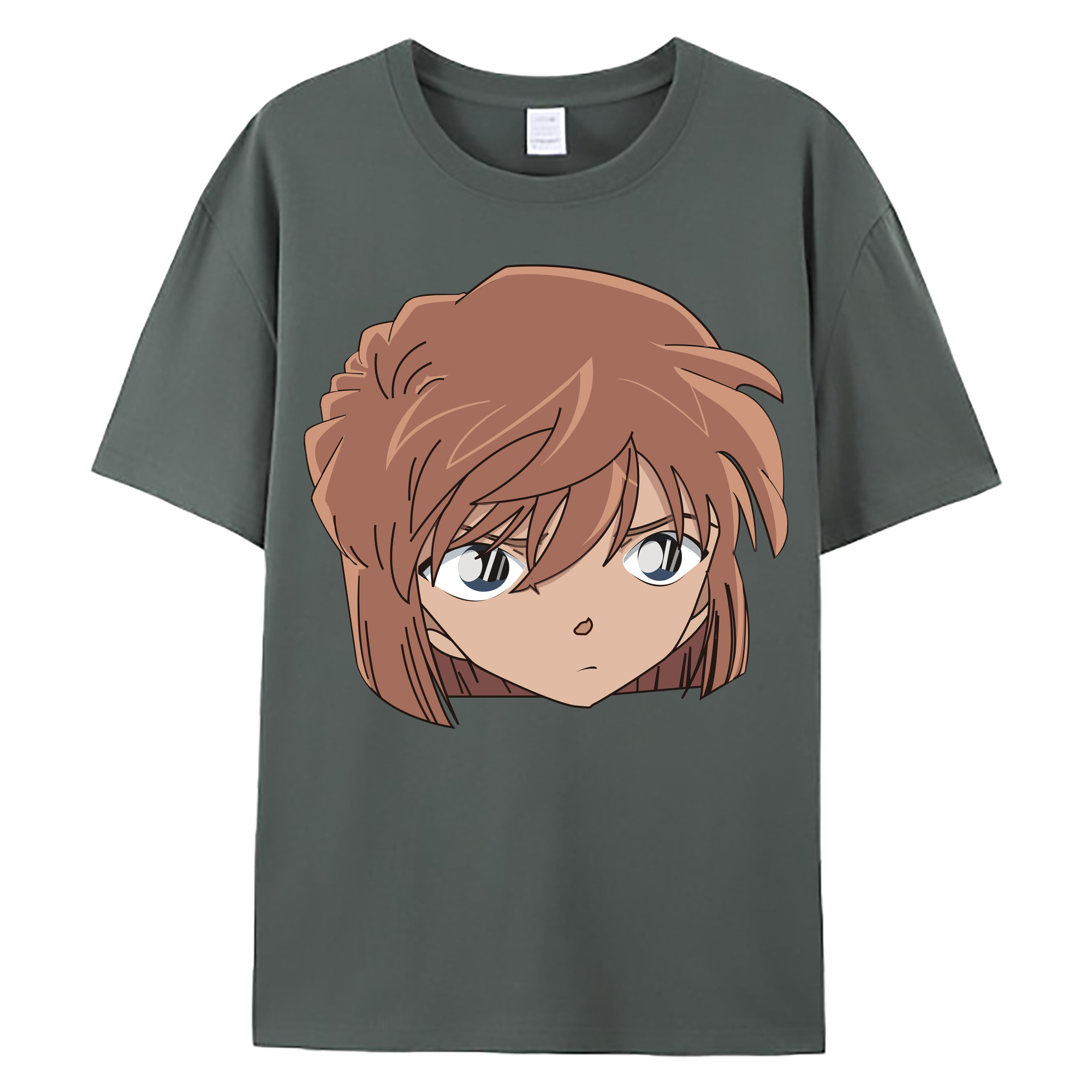 （画像用） 名探偵コナン 灰原 哀 はいばら あい Detective Conan Anita Hailey、Vi Graythorn Haibara Ai 綿100％ メンズ半袖Tシャツ｜肌触りやわらか＆通気性